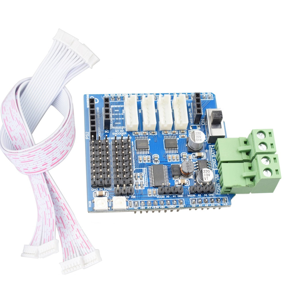 moebius 4-kanaals motor driver board compatibel met smart mecanum wheel robot car chassis voor arduino