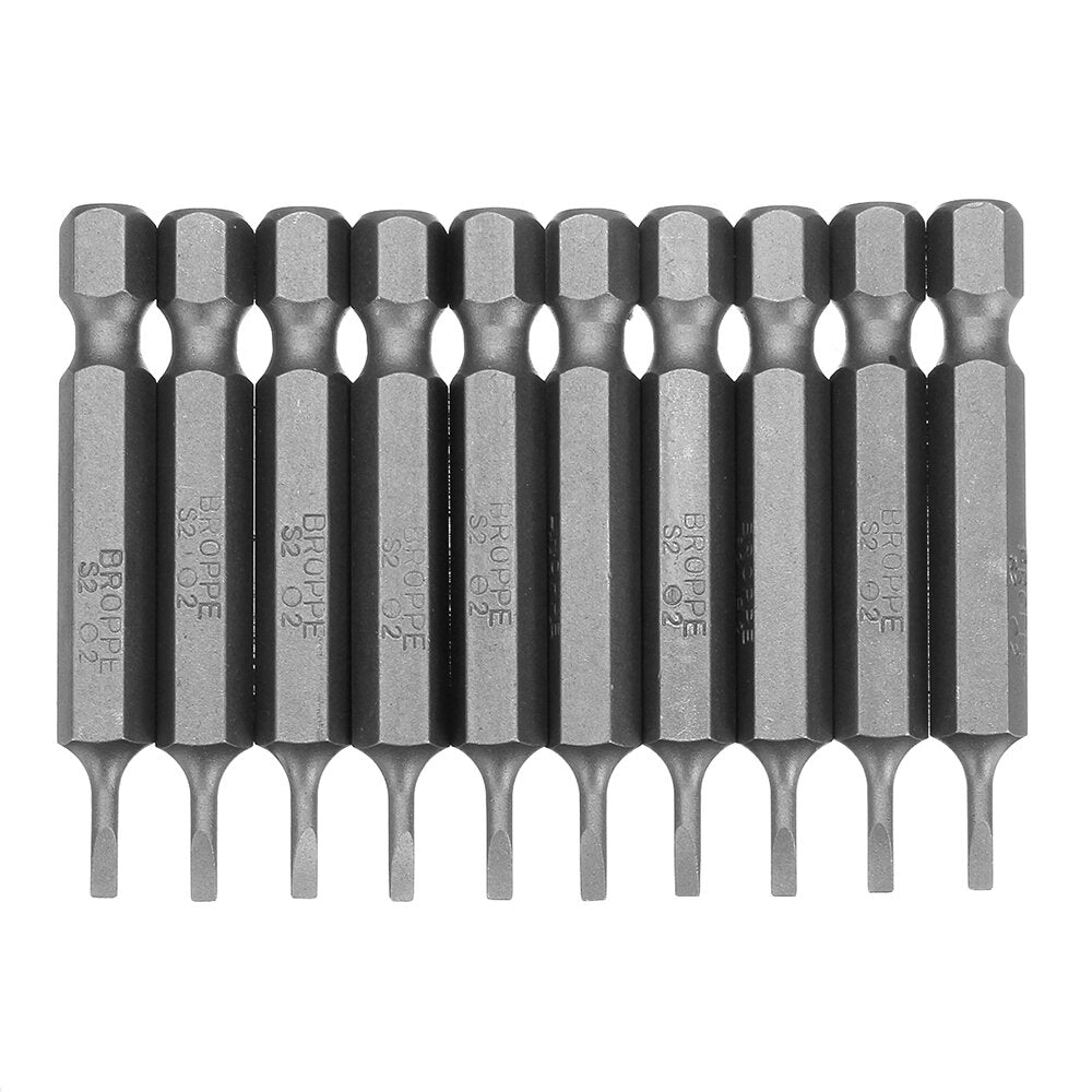 10 stuks magnetische schroevendraaier bits sl2/sl3/sl4/sl5/sl6 1/4 inch hex shank schroevendraaier set