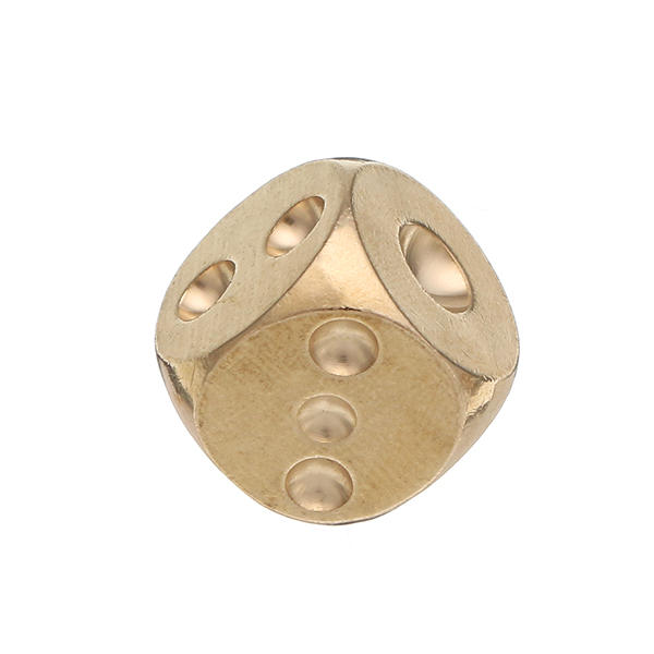 koperen massief koper dobbelstenen gouden kleur mahjong dobbelstenen voor game gife party