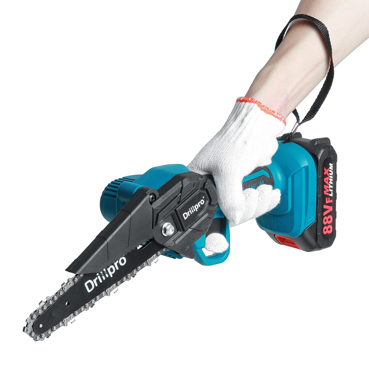 6 inch elektrische kettingzaag draagbaar houtbewerkingsgereedschap houtsnijder met 1 of 2 stuks batterij voor makita