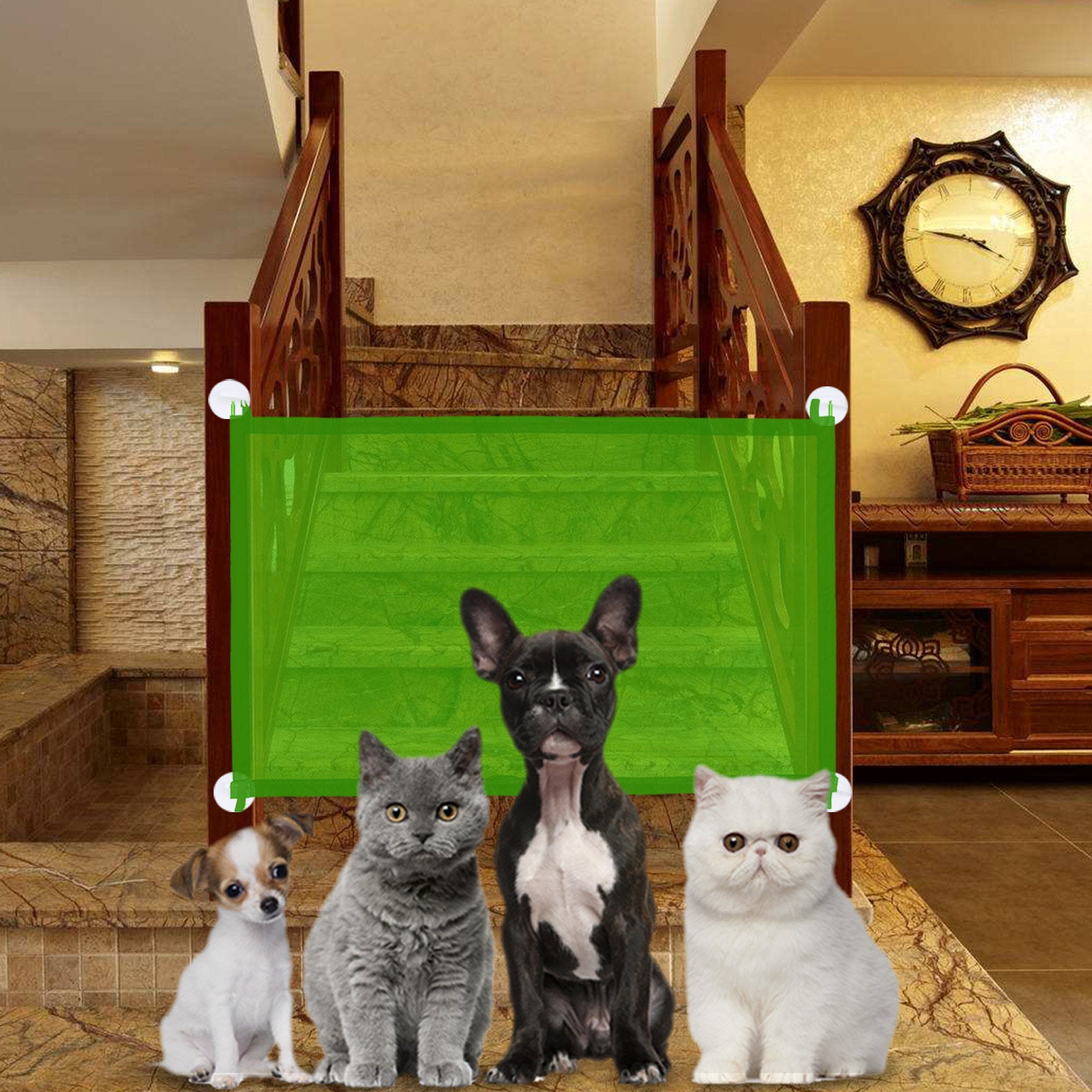 outerdo mesh pet gate hondenhek binnen en buiten draagbaar isolatienet voor huisdieren. opvouwbare en intrekbare veiligheidsdeur geschikt voor trappen en doo
