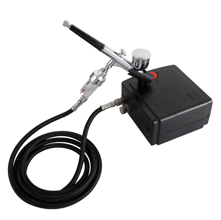 agile tc-100 mini luchtpomp airbrush set met compressor 0.3mm sproeier airbrush kit voor nagel airbrush voor model / cake / auto schilderen