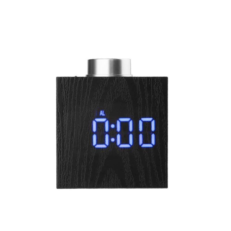 ts-t13 houten korrel led knop digitale elektronische creatieve thermometer hygrometer usb opladen temperatuur en vochtigheid meet