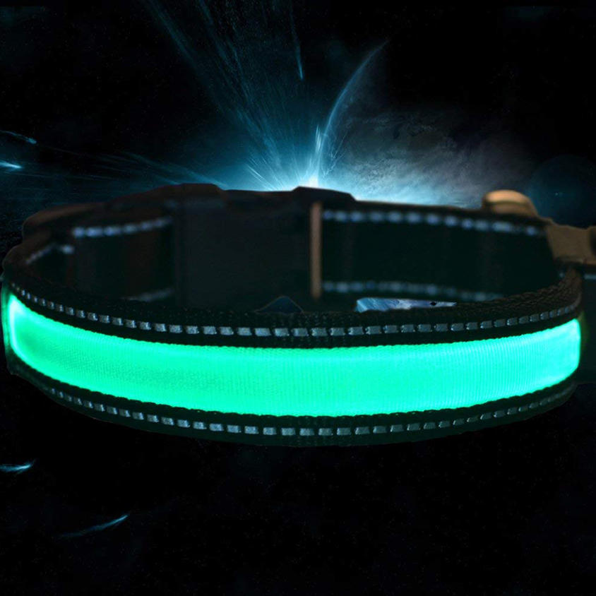 smart solar power usb opladen elektronische led knipperlicht veilig nylon honden halsband voor anders
