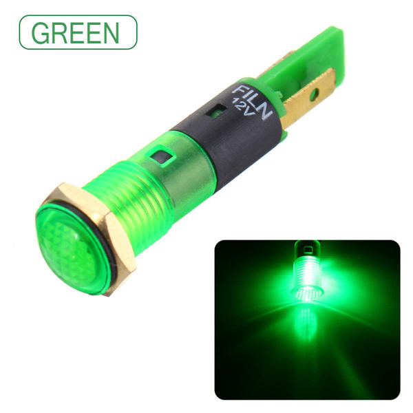 dc 12v 8mm led indicator auto boot licht pilot dash dashboard panel waarschuwingslamp