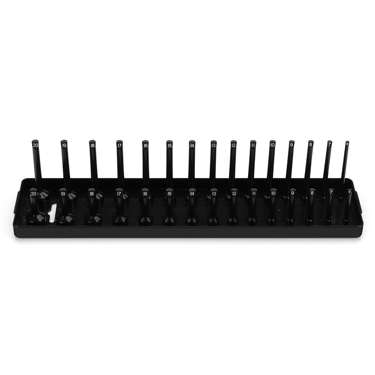 30 slot 3/8 inch metric socket rack opslag rail lade houder plank organizer machines onderdelen