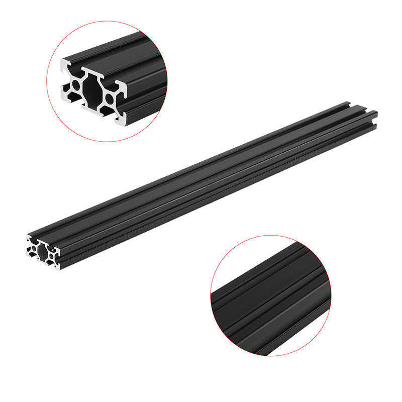 450 mm lengte zwart geanodiseerd 2040 t-sleuf aluminium profielen extrusieframe voor cnc