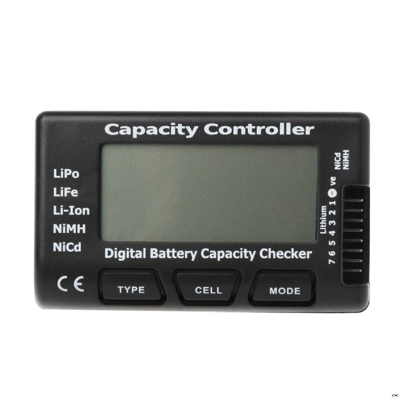 1-7s digitale batterij capaciteit tester spanning controller power display liquid crystal test voor rc auto lipo/life/li-ion/nimh/nicd batterij