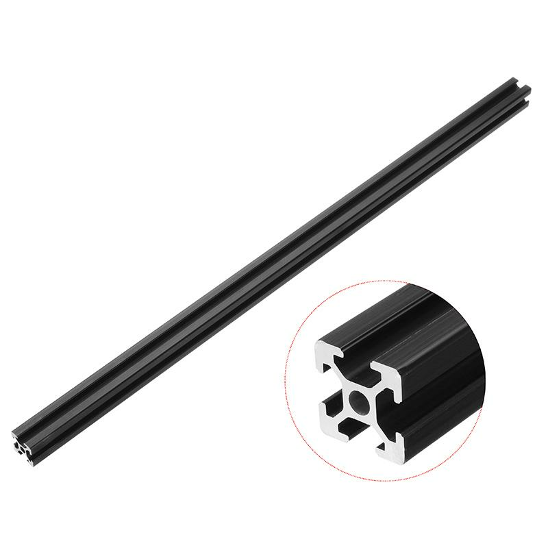 700 mm lengte zwart geanodiseerd 2020 t-sleuf aluminium profielen extrusiekader voor cnc