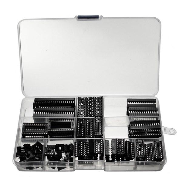 95 stuks dip ic sockets 6/8/14/16/18/20/24/28 pins adapter soldeer type socket kit