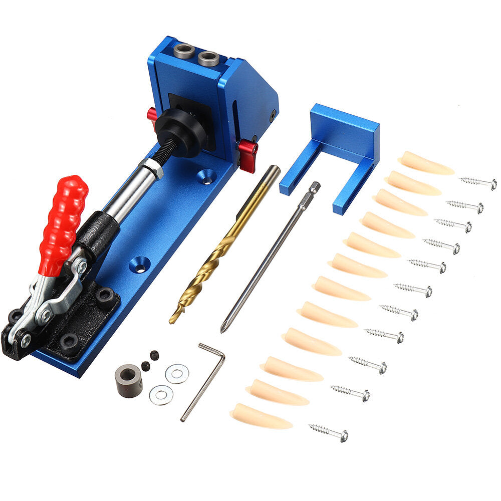 xk-2 pocket hole jig wood toggle clamps met boorbit perforator locator working carpenter kit
