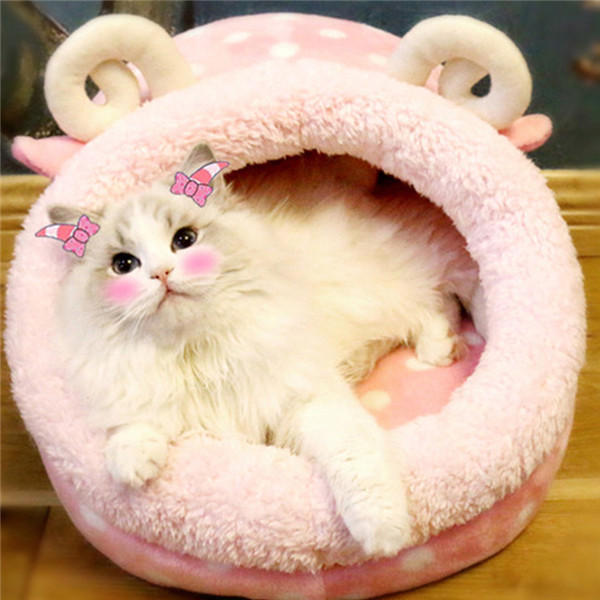leuk dierlijk ontwerp comfortabel binnenhuisbed hond kattennesten pad soft fleecebed