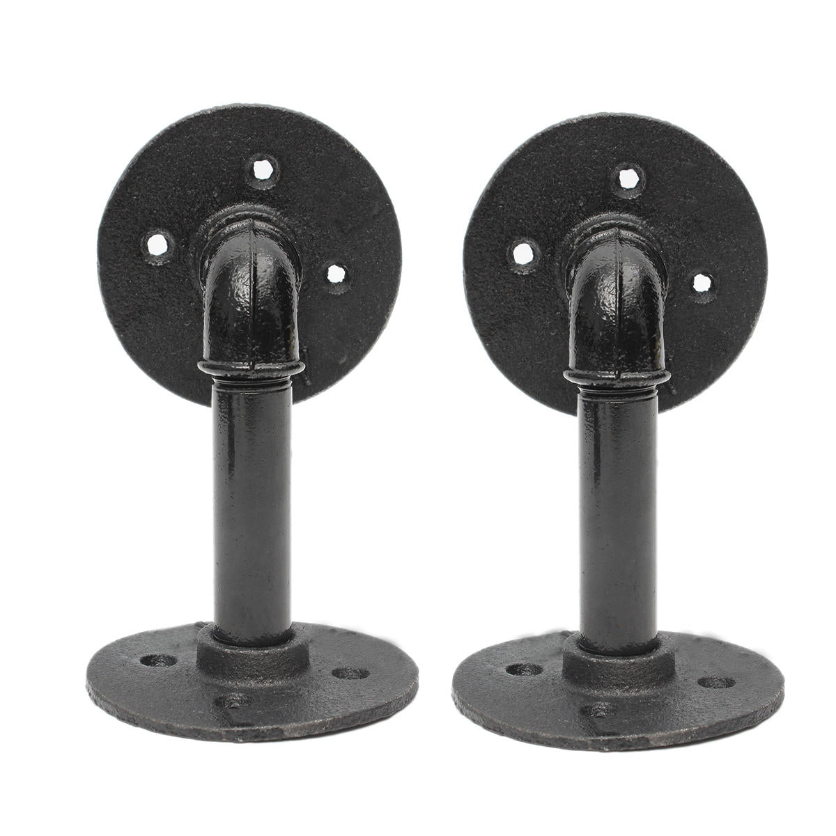 2 stuks steampunk industriële stalen buizen fittings steigerplank plank beugels