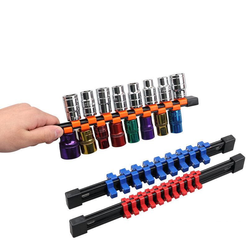 3/6 stuks dubbelzijdige socket houder plastic socket houder 1/2-3/8-1/4 universele socket houder: