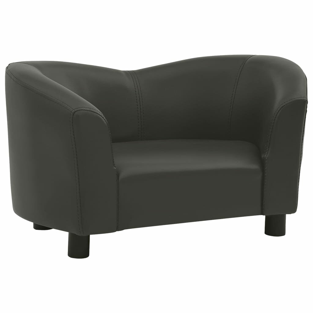 hondenbank donkergrijs 26.4 x16.1 x15.4 kunstleer