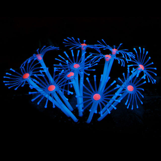 silicone gloeiende kunstmatige aquarium aquarium coral planten ornament onderwater huisdieren decor