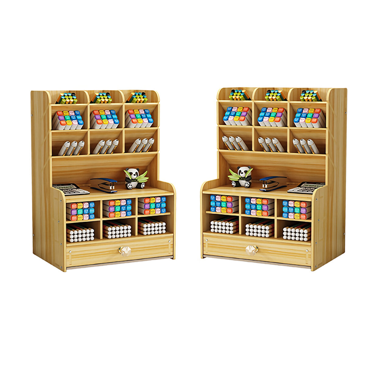 pennenhouder houten potloodopslaghouder studie home office case rack lade