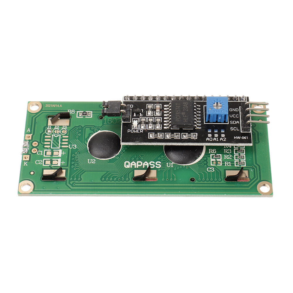 hw-060b 1602 lcd 5v geelgroen scherm iic i2c interfacemodule 1602 lcd-schermadapterkaart
