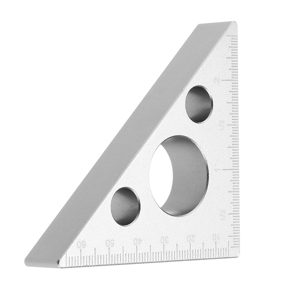 90 graden aluminiumlegering hoogte liniaal metrische inch houtbewerking driehoekige liniaal