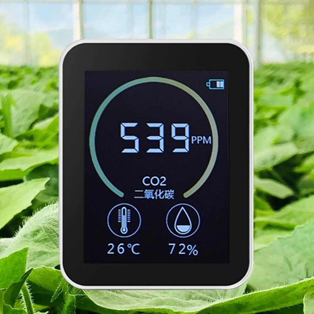 k02 huishoudelijke luchtkwaliteit detector co2 meter multifunctionele c02 temperatuur vochtigheid tester lcd-scherm met achtergrondverlichting