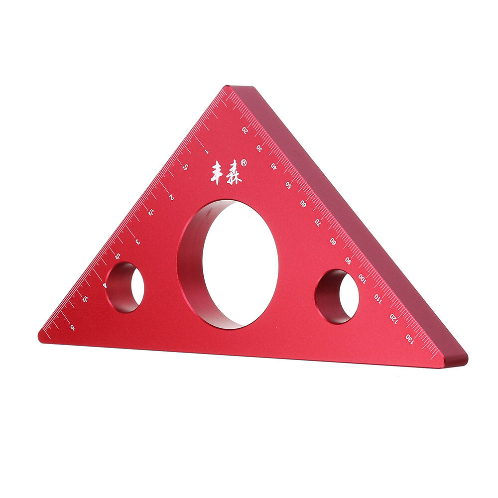 90 graden aluminiumlegering hoogte liniaal metrische inch houtbewerking driehoekige liniaal