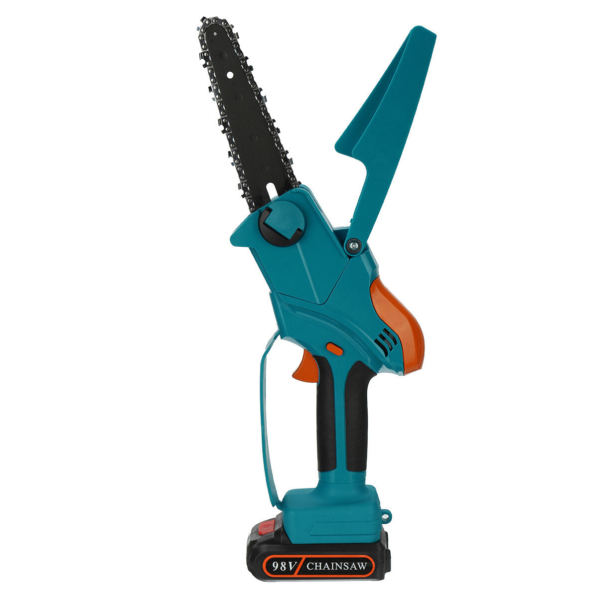 98vf 6 inch draagbare elektrische zaag snoeien kettingzaag oplaadbare houtbewerking power tools hout cutter w/1/2 batterij eu plug