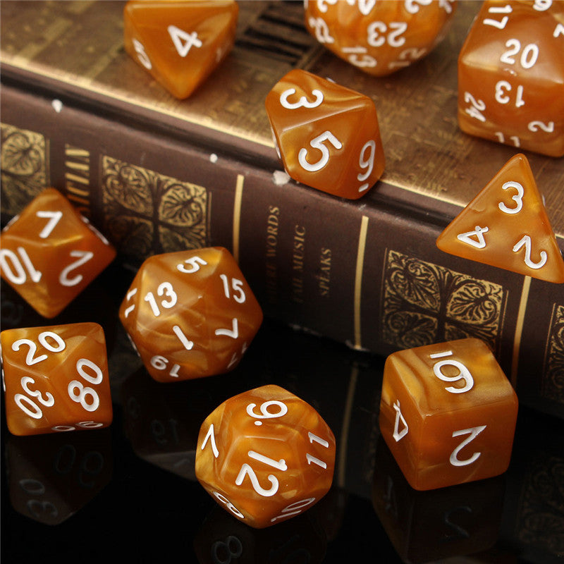 10pc/set trpg games gaming dices d4-d30 multi-sided dices 6color
