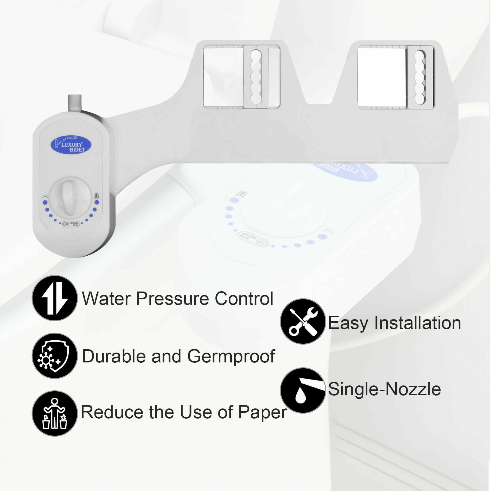 toiletbrilbevestiging badkamer waternevel niet-elektrisch mechanisch bidet