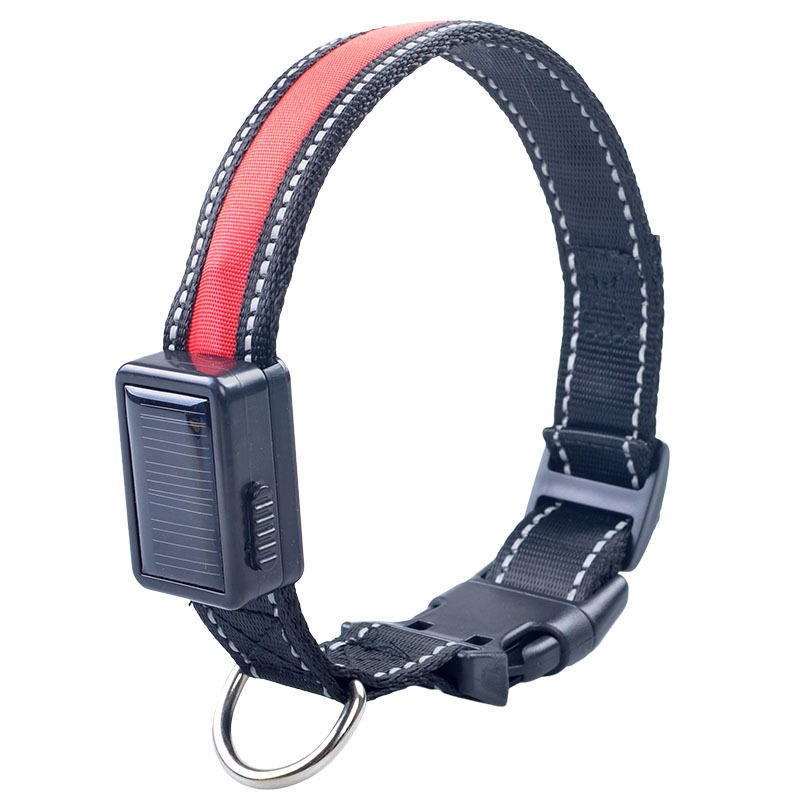 smart solar power usb opladen elektronische led knipperlicht veilig nylon honden halsband voor anders