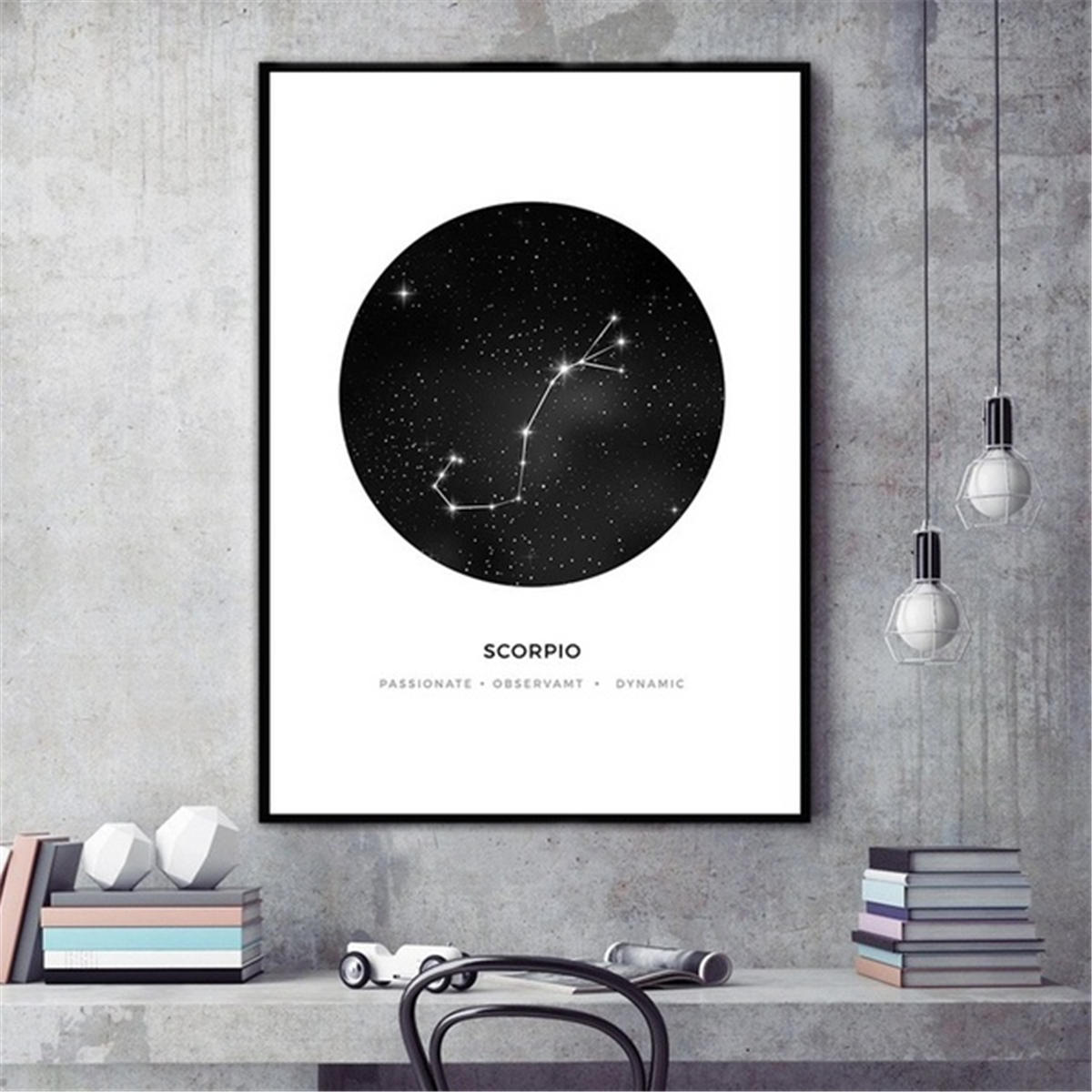 30x40 cm sterrenbeeld canvaskunst posters geometrisch astrologie schilderij behangpapier
