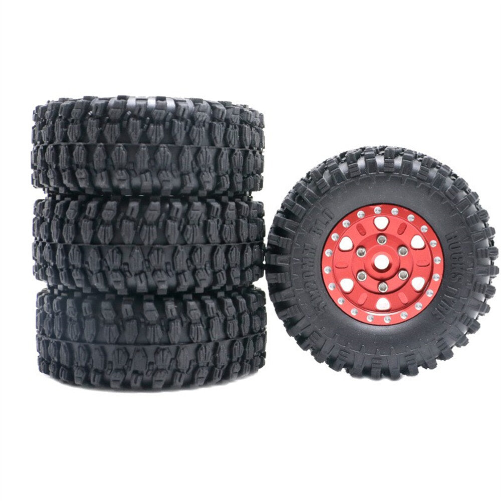 4 stuks 1/24 simulatie model auto axiale scx24 metalen hub met band 50 mm