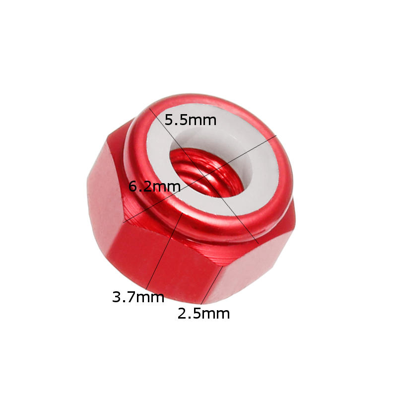 m3an1 10 stuks m3 moer zelfborgend nylon zeskantmoer aluminiumlegering multicolor