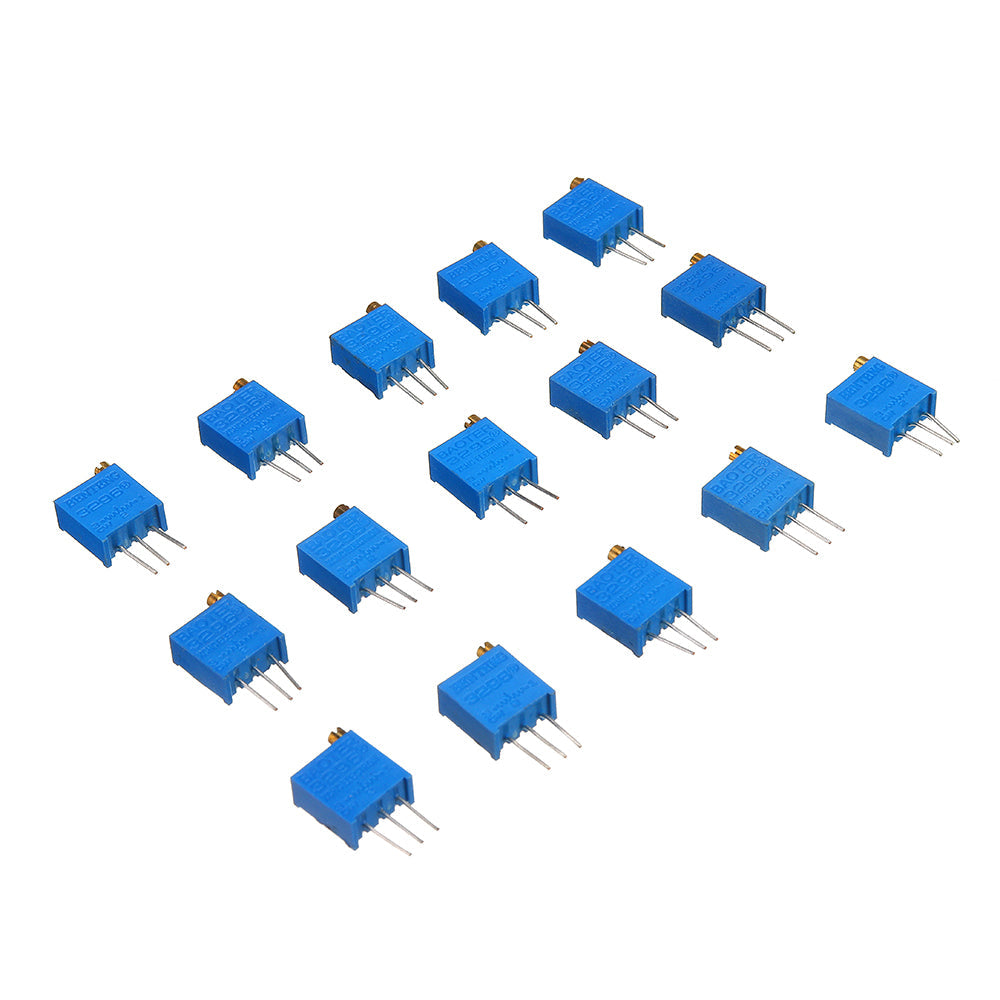 65 stuks 100r-1m 3296 potentiometerpakket 3296w potentiometer verstelbare weerstand