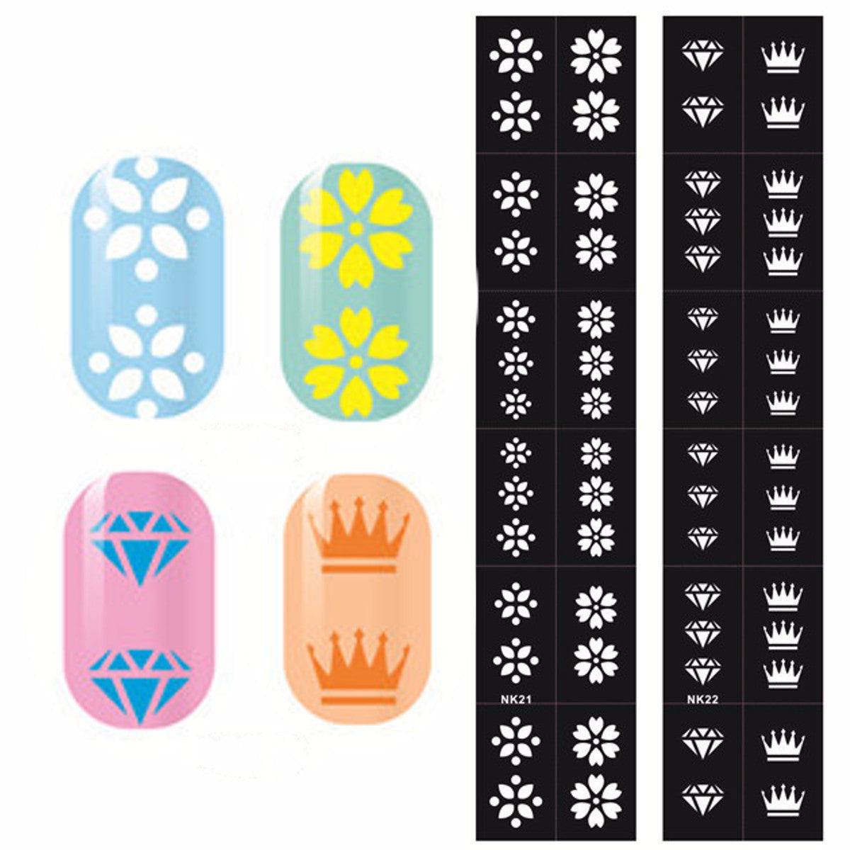 nail art stencils designs vinyl diecut stickers decal decoration tool