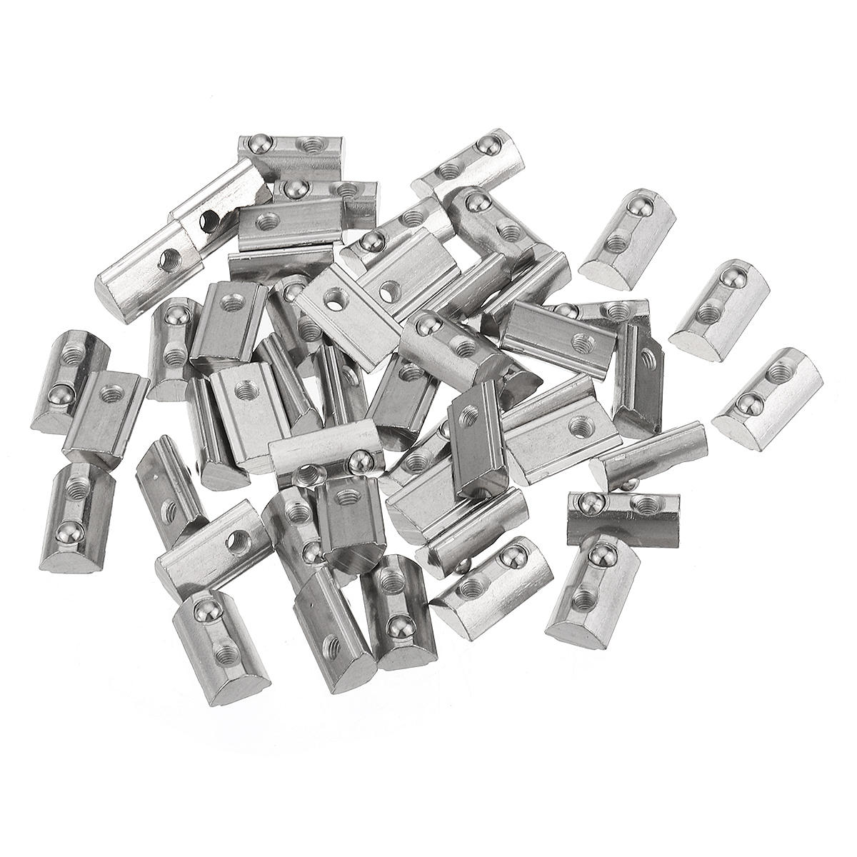 50 stuks 20-serie elastische moer ronde rol t-sleuf veermoer voor 20-serie aluminium profiel