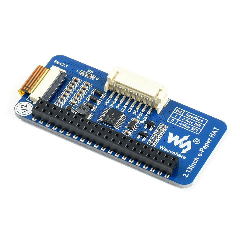 waveshare 2.13 inch e-ink schermweergave e-paper module spi-interface gedeeltelijk vernieuwen zwart geel wit 212 × 104