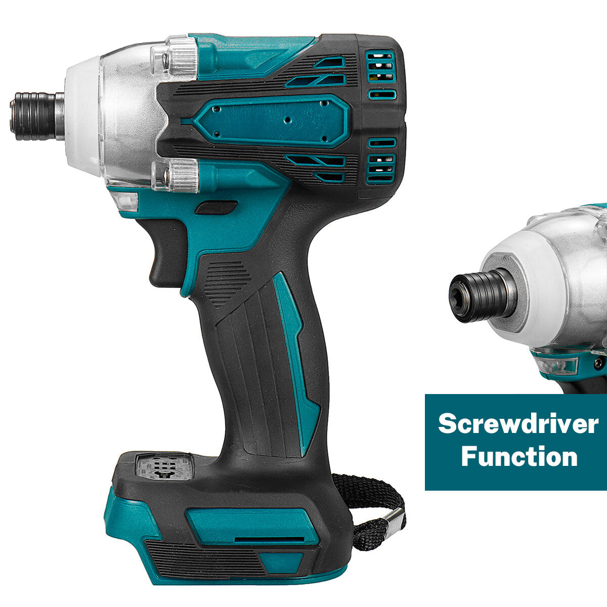 12.5mm draadloze borstelloze slagmoersleutel boor drive schroevendraaier power tool voor makita 18v batterij 18
