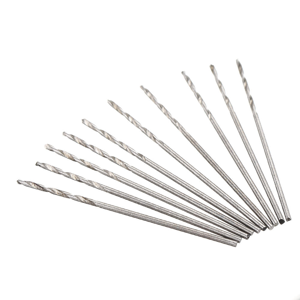 10 stuks 0.4-2.0mm boor hss hoge snelheid stalen rechte schacht spiraalboor voor hand spiraalboor