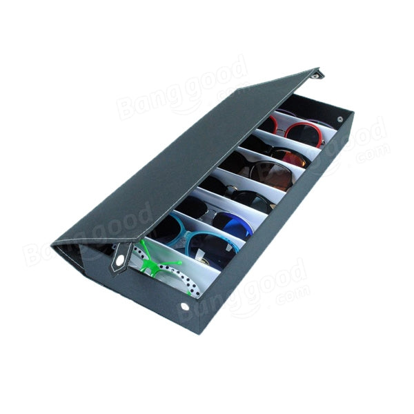 8 grids brillen zonnebril bril opbergdoos display lade sieraden tonen case