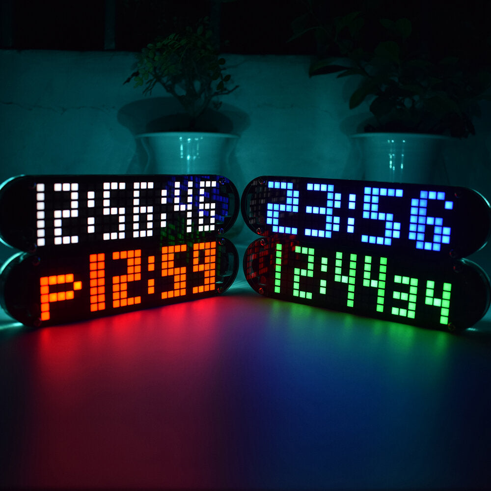 geekcreit ds3231 hoge nauwkeurigheid multifunctionele led dot matrix animatie-effecten klok diy-set