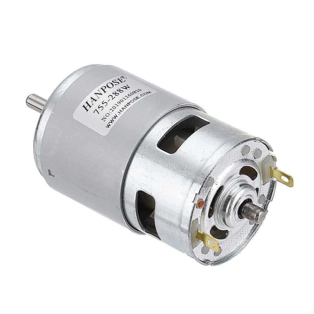 hanpose 775 motor dc 12v 24v 80w 150w 288w dc motor grote koppel high power dc motor dubbele kogellager spindel motor