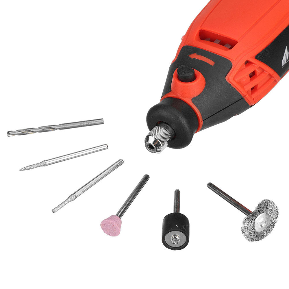 mensela rt-w1 130w roterende gereedschapsset elektrische boor mini-slijpmachine variabele snelheid met 200-delige accessoires flexibele as en draagtas voor slijpen snijden houtsnijwerk schuren en graveren