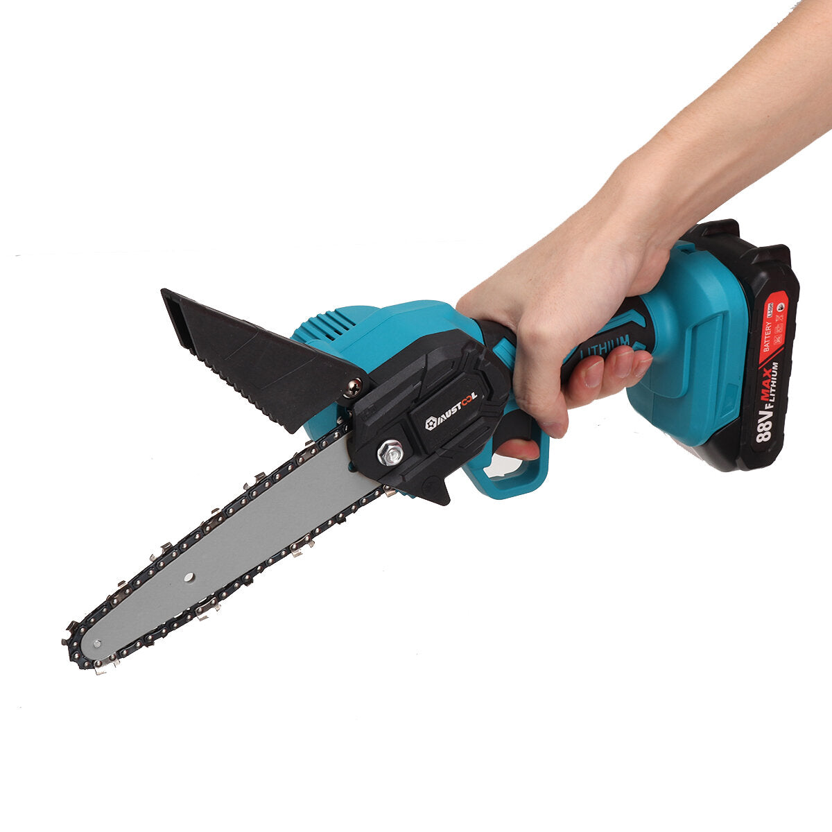 1200w 10000rpm 9000mah 6inch elektrische kettingzaag oplaadbaar handheld snijgereedschap met 2 batterijen