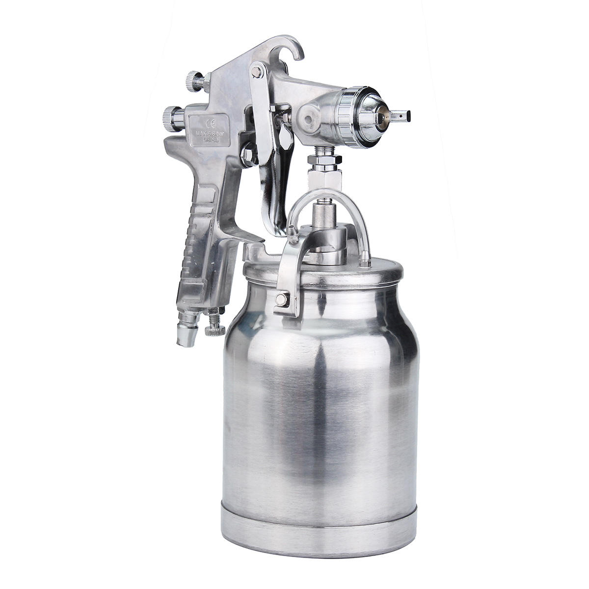 3-in-1 zuigtoevoer heavy-duty verfspuitspuit 1l pot 1/4 inch luchtslangfitting: