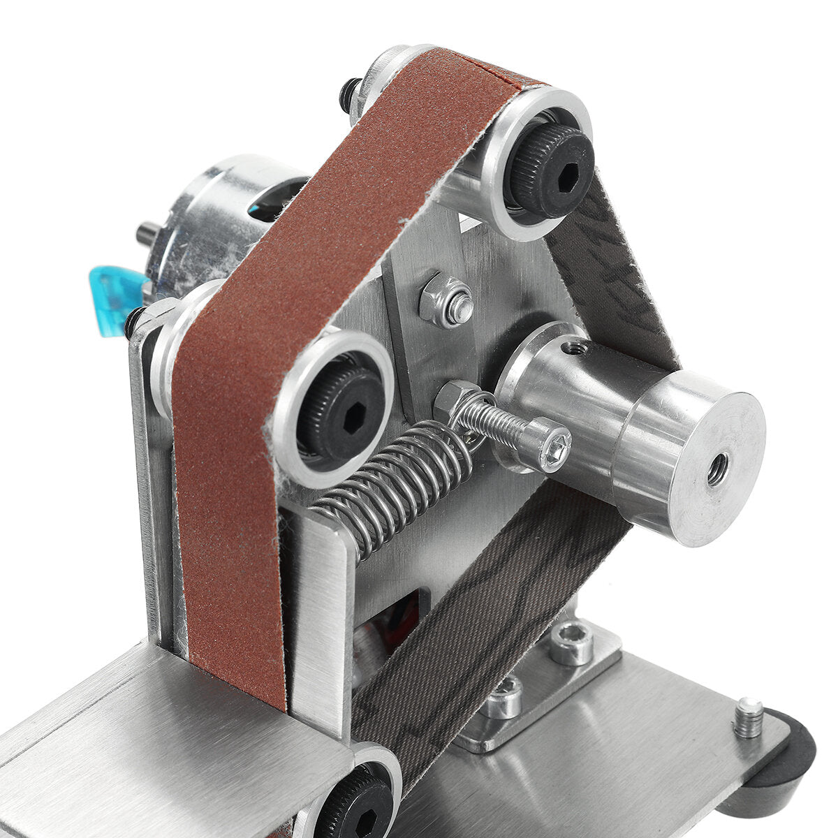 mini elektrische bandschuurmachine grinder dhz metaal hout polijsten slijpmachine schuurband puntenslijper 330mm