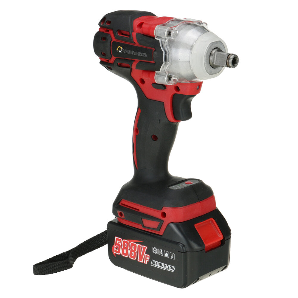 588vf 2 in 1 elektrische draadloze borstelloze slagmoersleutel driver socket schroevendraaier ook geschikt voor makita batterij