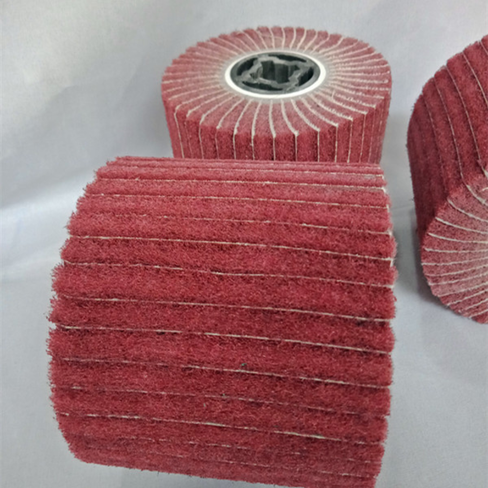 80 grit fiber nylon roestvrij staaldraad tekening polijstschijf speciale schurende doek wiel voor draadtrekken machine vliegende vleugel wiel