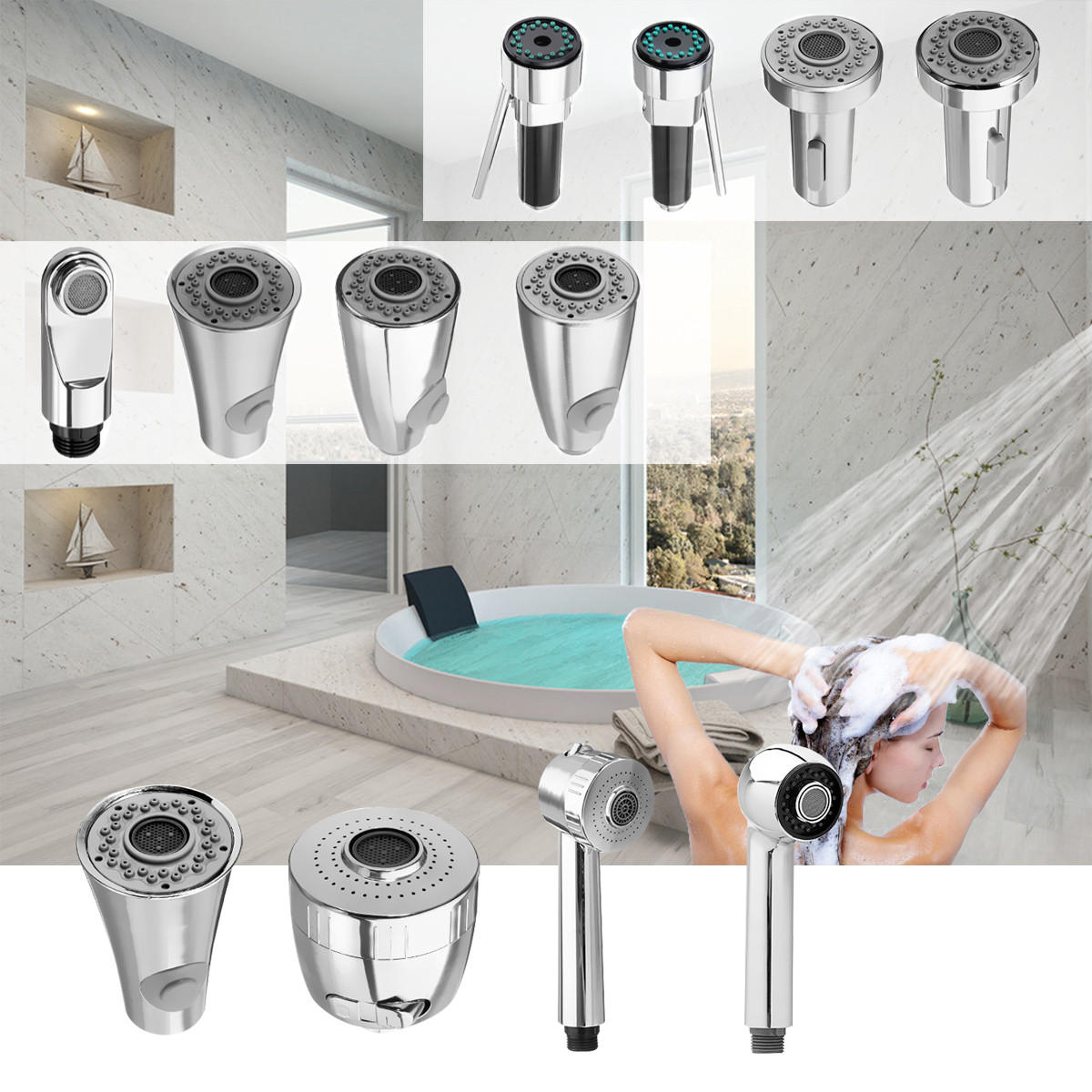 keukenkraan mengkraan uittrekbare spray douchekop vervanging instellingen