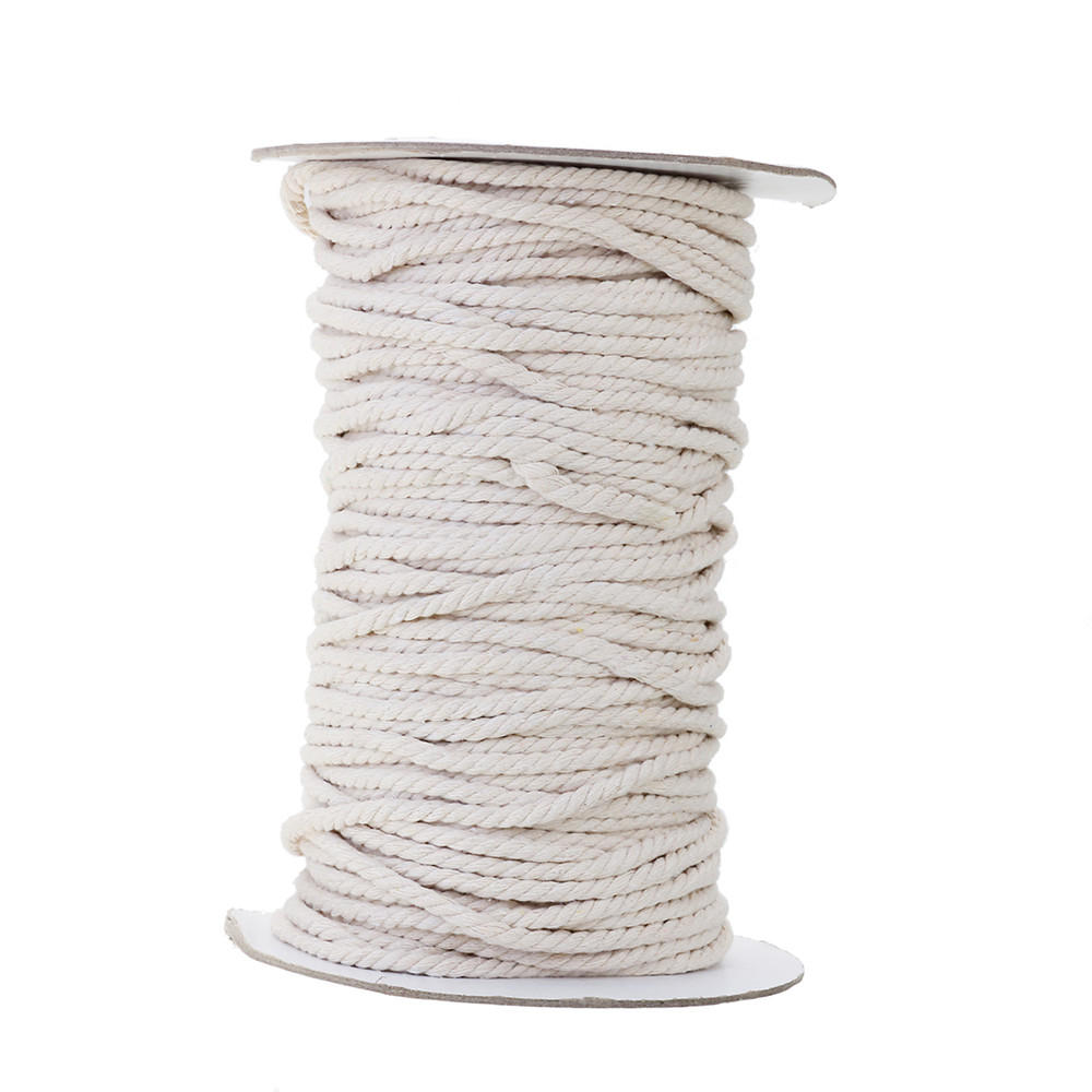 3/4/5/6mm natuurlijke witte gevlochten draad katoen twisted cord touw dhz craft macrame string