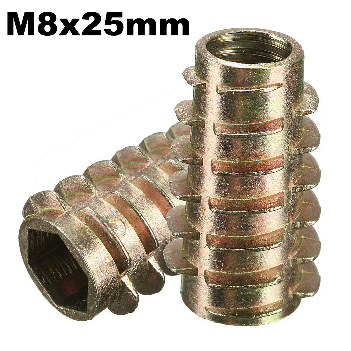 9 maat m4 m5 m6 m8 m10 hex drive schroef in schroefdraad insert voor hout type e
